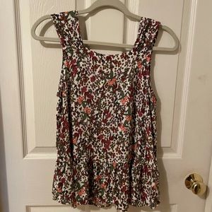 Loft Peplum Floral Tank